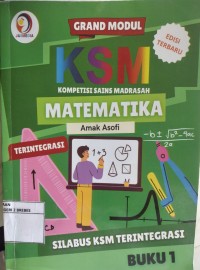 Image of KSM-KOMPETENSI SAINS MADRASAH MATEMATIKA ( BUKU 1 )